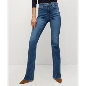 Veronica Beard Cameron Bootcut Raw Hem Jeans 30 Serendipity Quiet Luxury Preppy